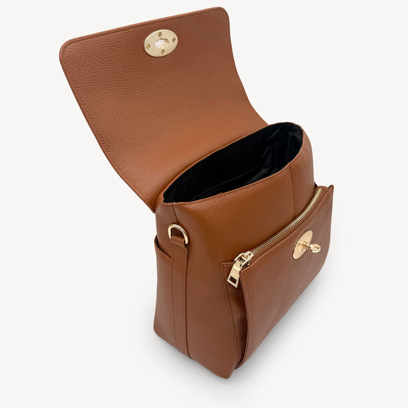 Elara Messenger Bag - Tan