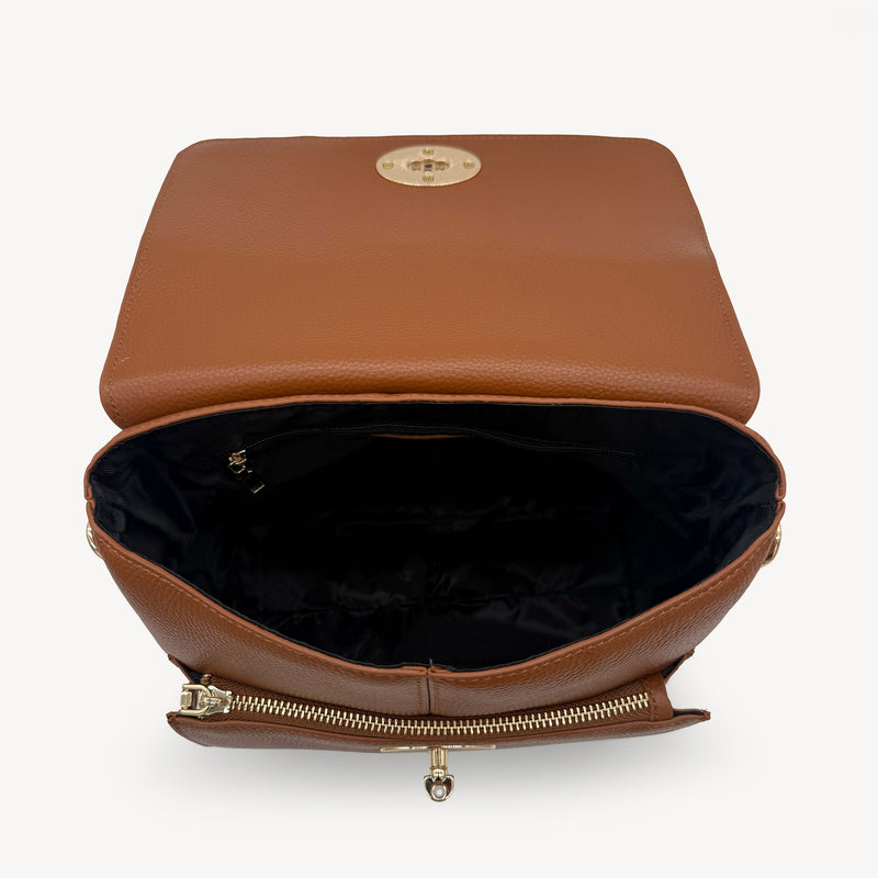 Elara Messenger Bag - Tan