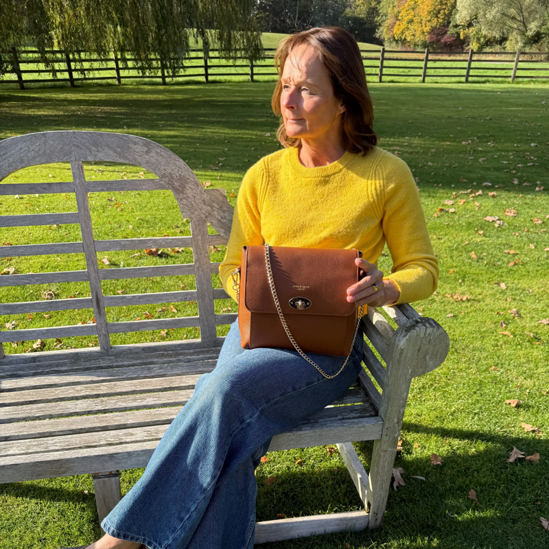 Elara Messenger Bag - Tan