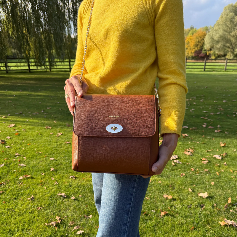 Elara Messenger Bag - Tan