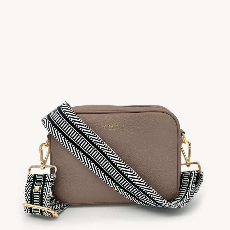 Black & White Stripe Aztec Strap