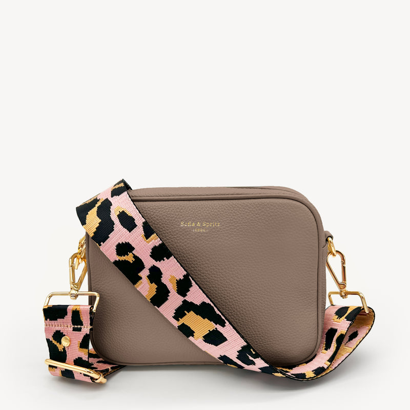 Pale Pink & Gold Leopard Strap