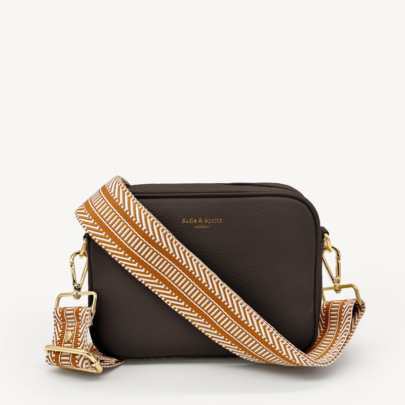 Tan & White Stripe Aztec Strap