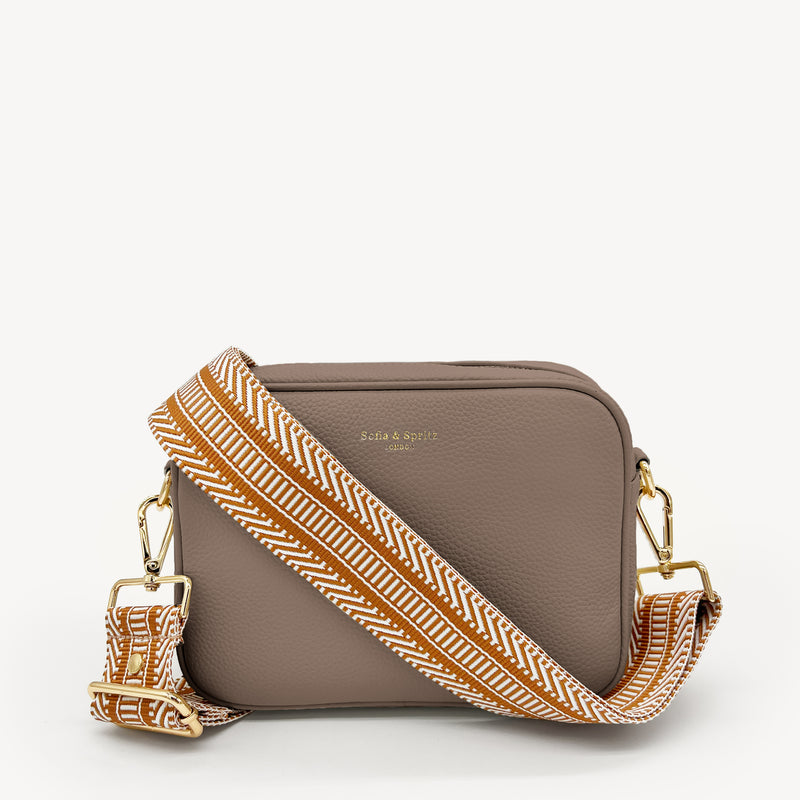 Tan & White Stripe Aztec Strap