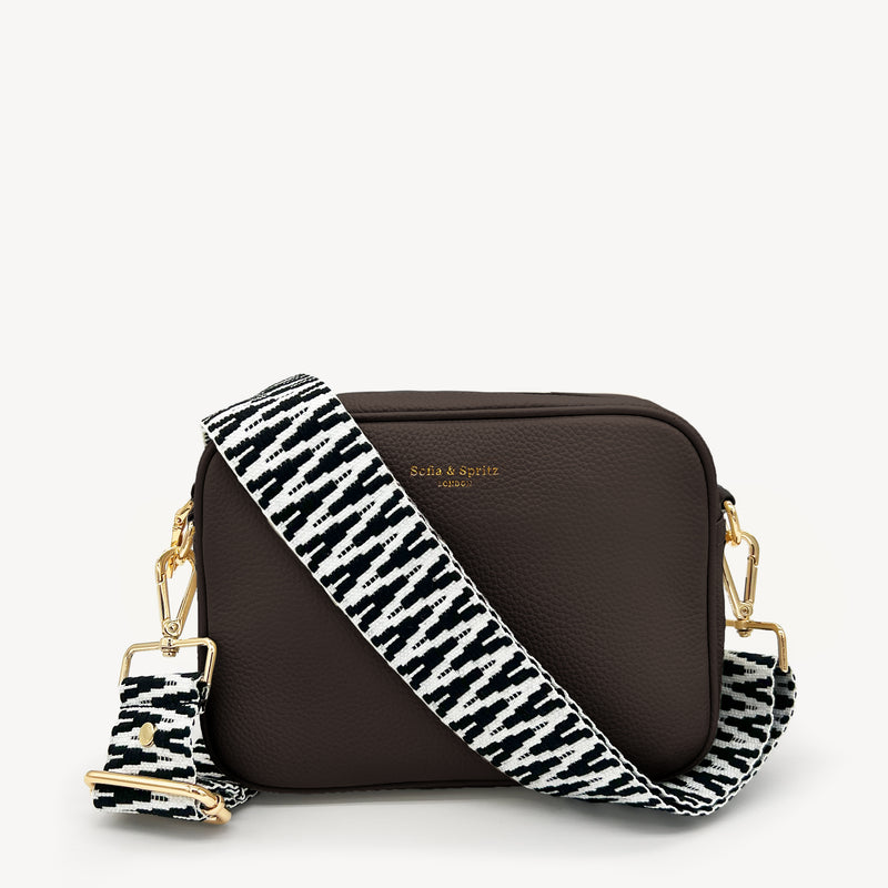 Black & White Zigzag Strap