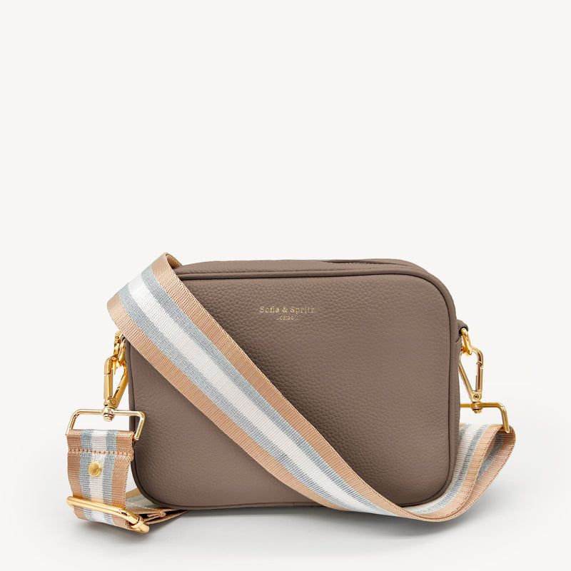 Champagne & Silver Stripe Strap