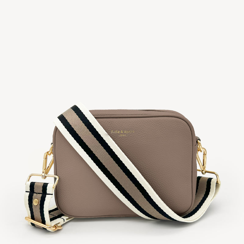 Black, Stone & Tan Stripe Strap
