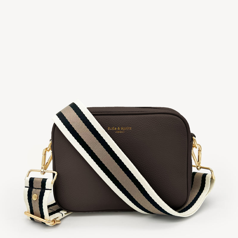 Black, Stone & Tan Stripe Strap