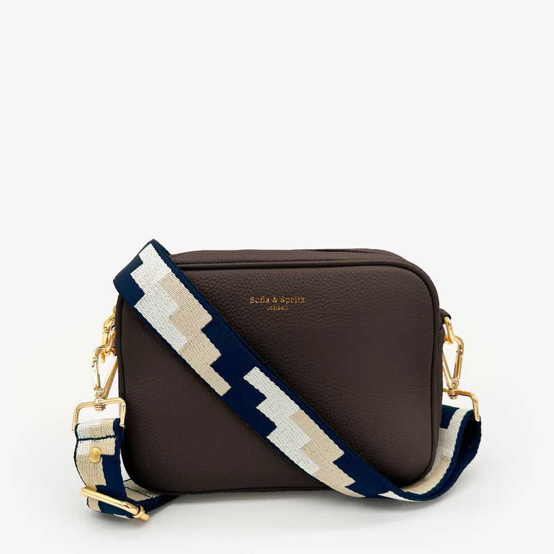 Navy, Stone & Tan Puzzle Strap