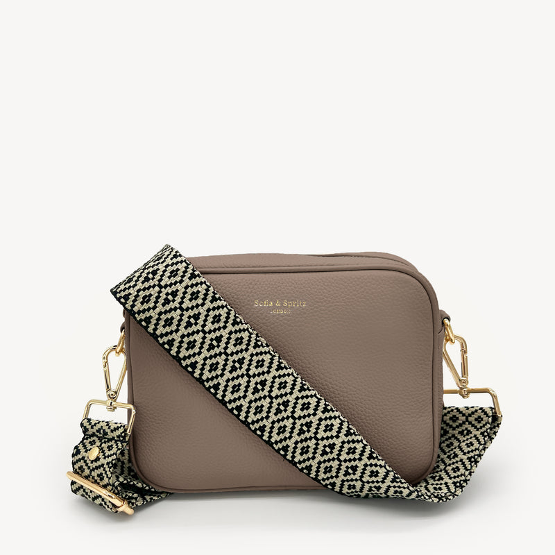 Black & Stone Embroidered Strap