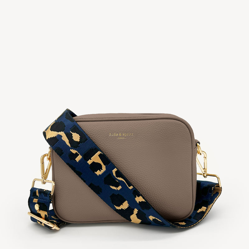 Navy & Gold Leopard Strap