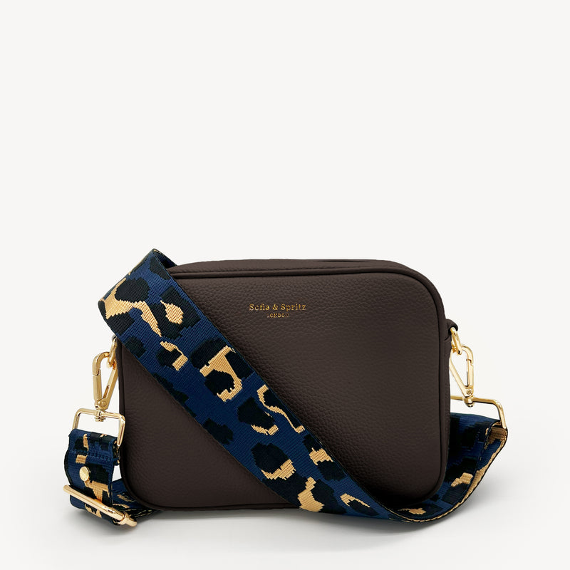 Navy & Gold Leopard Strap