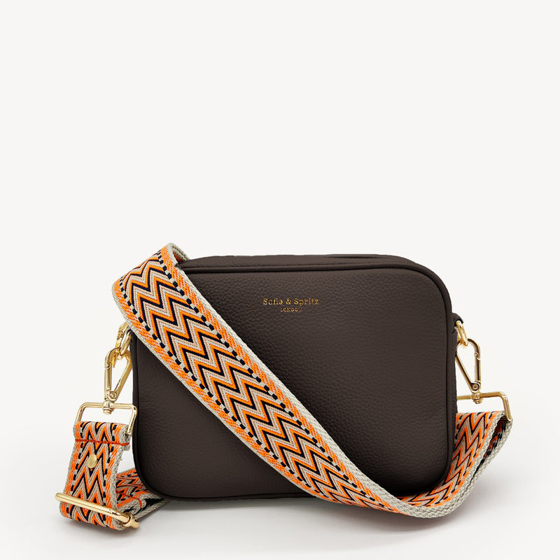 Orange, Black & Stone Aztec Strap
