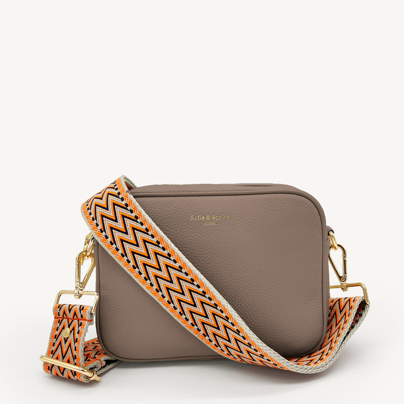 Orange, Black & Stone Aztec Strap