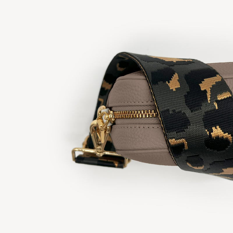 Grey & Gold Leopard Strap