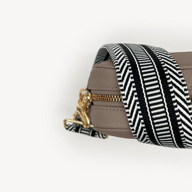 Black & White Stripe Aztec Strap