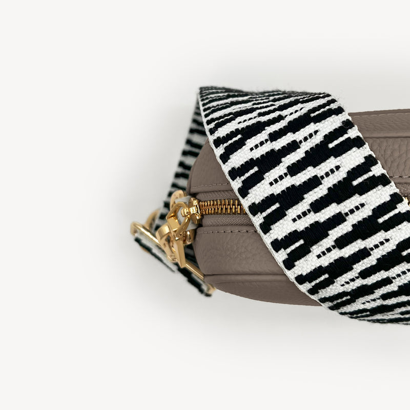 Black & White Zigzag Strap