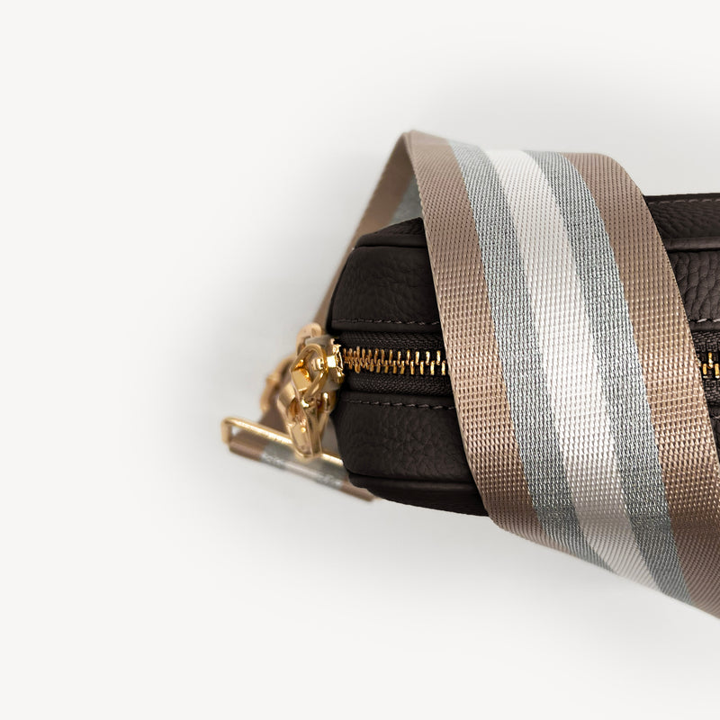 Champagne & Silver Stripe Strap