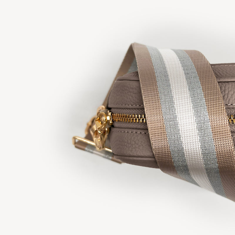 Champagne & Silver Stripe Strap