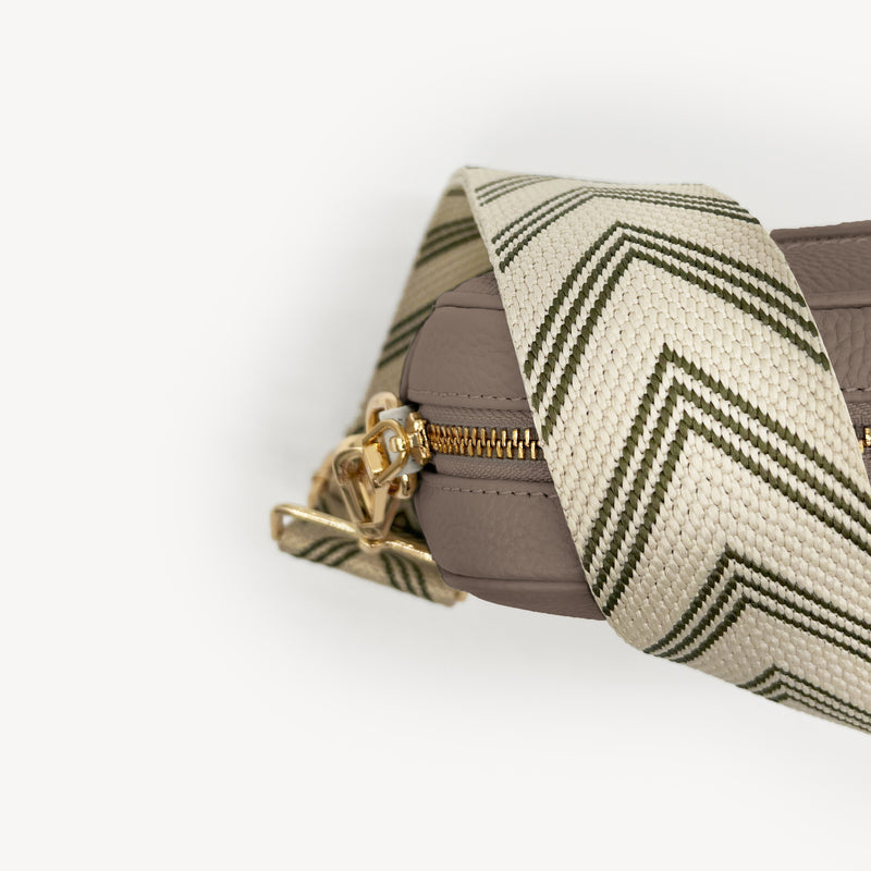 Olive Green & Stone Arrow Strap