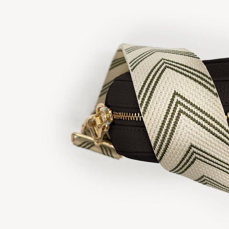 Olive Green & Stone Arrow Strap