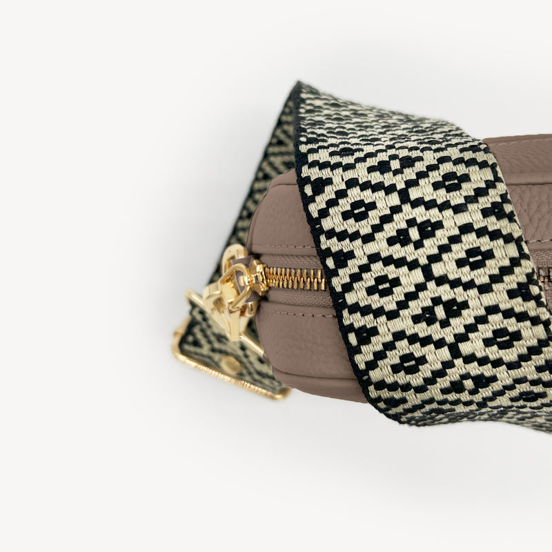 Black & Stone Embroidered Strap