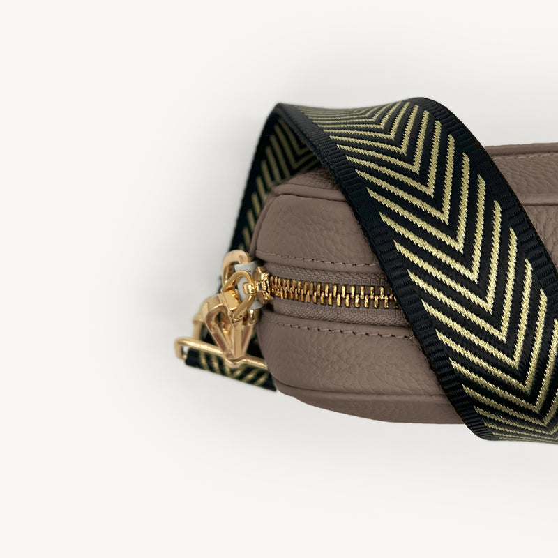 Black & Gold Chevron Strap
