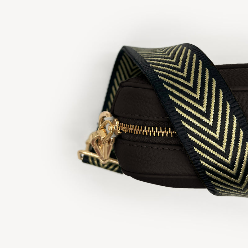 Black & Gold Chevron Strap