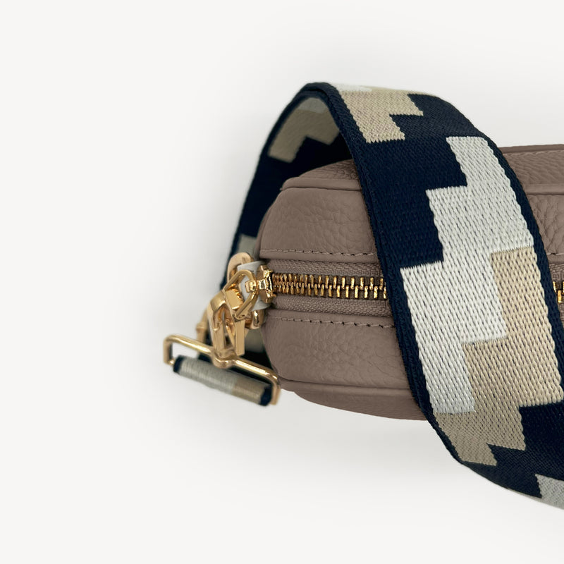 Navy, Stone & Tan Puzzle Strap