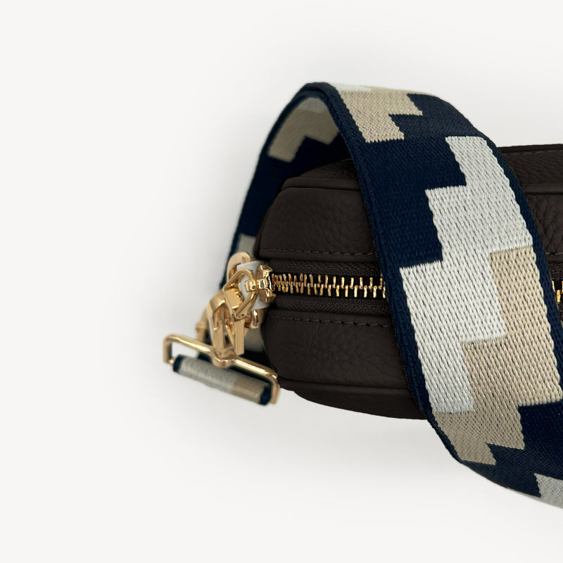 Navy, Stone & Tan Puzzle Strap