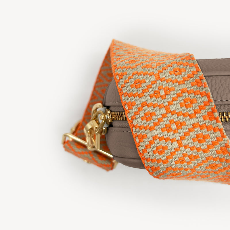 Orange & Stone Embroidered Strap