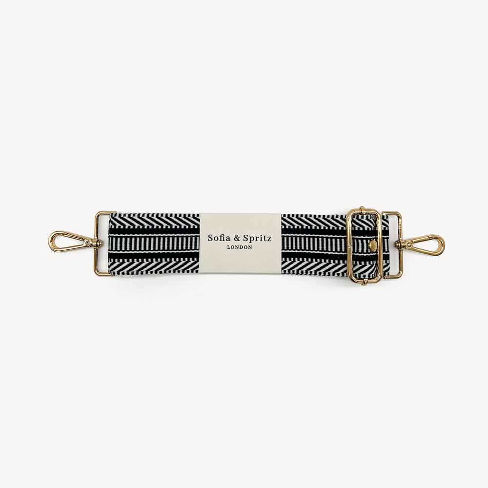 Black & White Stripe Aztec Strap thumbnail-image-2