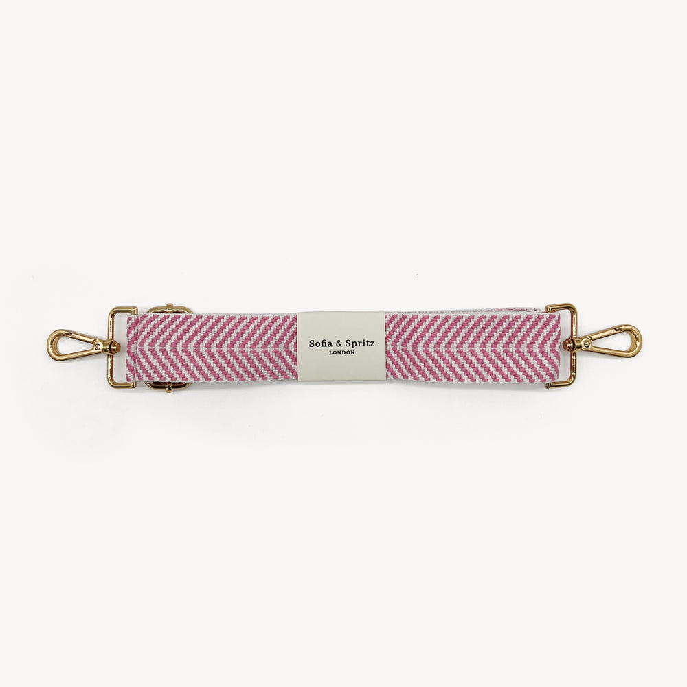 Pale Pink & White Chevron Strap thumbnail-image-2