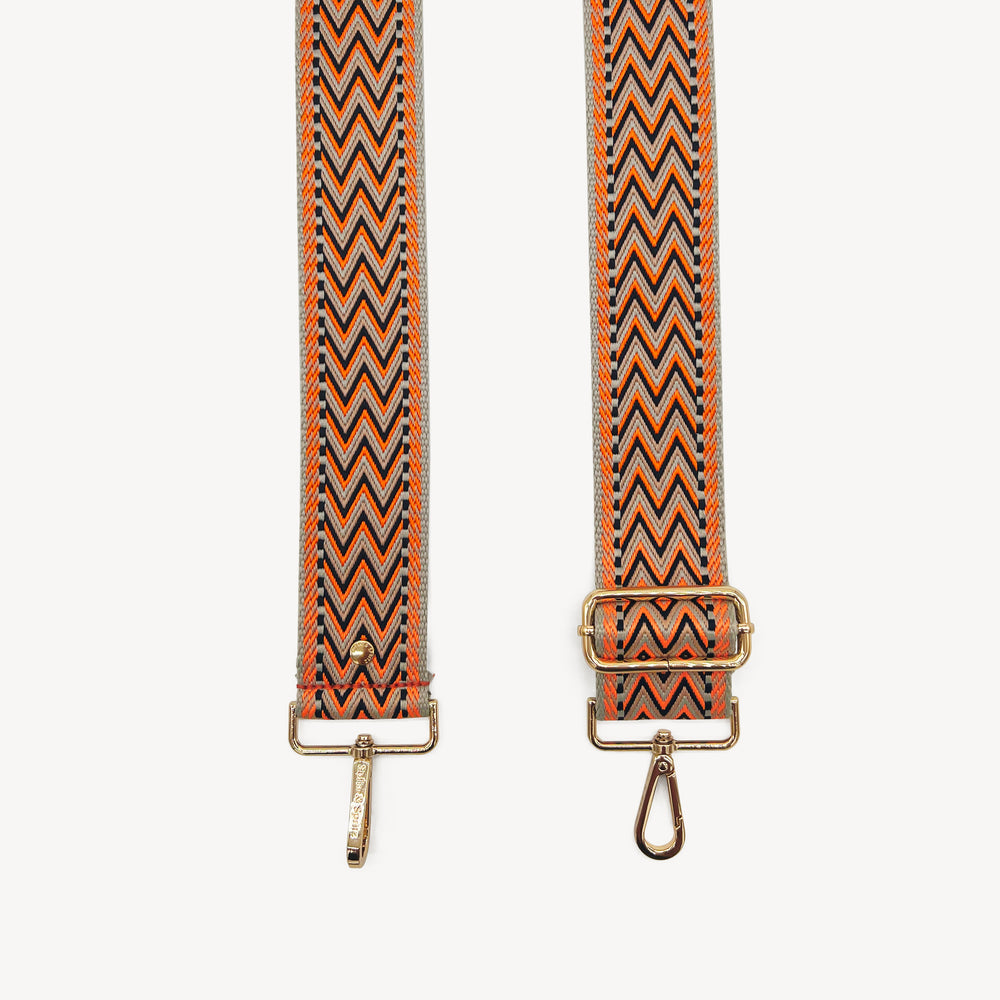 Orange, Black & Stone Aztec Strap thumbnail-image-1