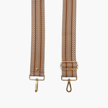Tan & White Stripe Aztec Strap