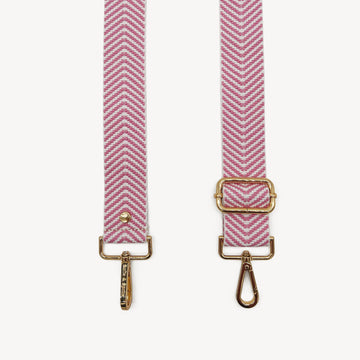 Pale Pink & White Chevron Strap