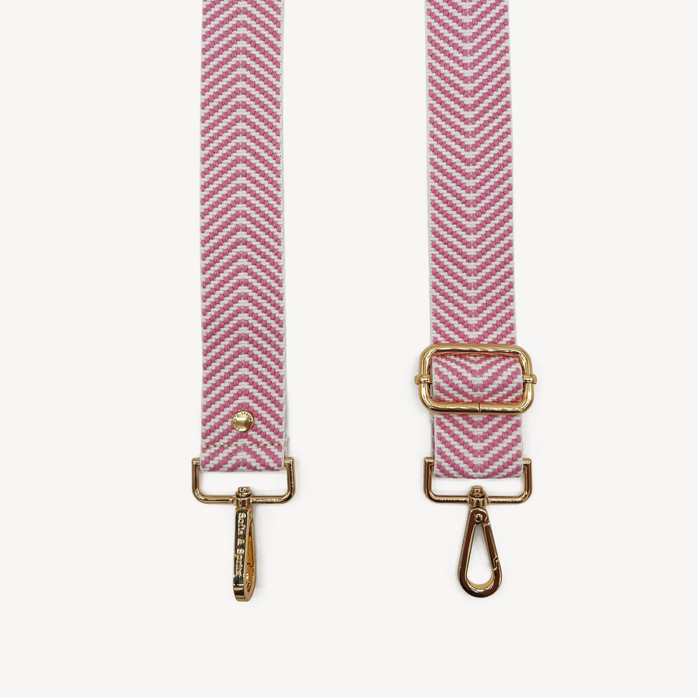 Pale Pink & White Chevron Strap thumbnail-image-1